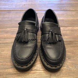 Dr. Marten Black Leather Tassel Loafers